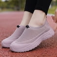 thumbnail image 4 of Women's Tennis Shoes with Arch Support Slip-On Breathable Mesh Sneakers Featuring Cloud Cushion Non-Slip Sole Toe Box Orthopedic Comfort for Gym Workouts Outdoor Activities,Purple 40(US-7.5), 4 of 4