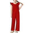 thumbnail image 2 of Combinaison Fille Taille 6 Tenue de Pâques Enfants Filles Décontractée Sans Manches Combinaison Pantalon Droit Long, 2 of 6