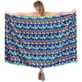 thumbnail image 4 of HAPPY BAY Women's Bikini Beach Wrap Swimwear Swim Cover up Bathing suit Summer Wraps Swimsuit Beachwear Sarong Coverups Skirts for Women One Size Royal, Tropical, 4 of 4