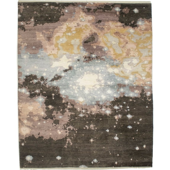 Multicolored Abstract 8X10 Modern Rug