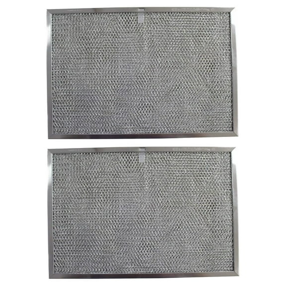 Replacement Aluminum/Carbon Range Hood Filter Compatible with WB20X9761, WB2X2892, RHP1102 – 11-7/16” x 17” x 3/8” (PT SS) – 2-Pack