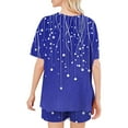 thumbnail image 3 of Tnhcen Nightwear 2 Piece Short Sleeve Top With Shorts Sets Comfy Pajamas Lounge Sets Sleepwear For Women's, 3 of 5