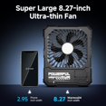 thumbnail image 5 of 20000mAh Rechargeable Battery Powered Fan, Up to 85H Runtime Rechargeable Fan with LED Light, Ultra-thin Portable Camping Fan for Home, Outdoor, Tent, Travel,Cruise Ship Essentials, 5 of 5