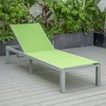 thumbnail image 4 of LeisureMod Marlin Modern Grey Aluminum Outdoor Patio Chaise Lounge Chair with Square Fire Pit Side Table Perfect for Patio, Lawn, and Garden, 4 of 21