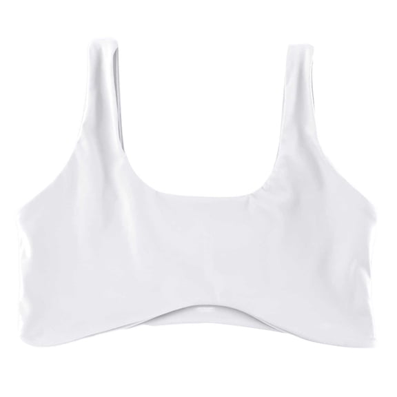 Sngxgn Sports Bra for Women, Medium-High Support Strappy Padded Sports Bras Supportive Workout Tops(White,S)