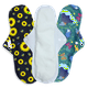 thumbnail image 1 of 3 Toallas nocturnas Sanitarias Ecológicas de Tela - Blanca-Girasoles, 1 of 3