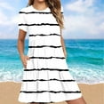 thumbnail image 2 of Erwazi Summer Casual Dresses for Women Swing Short Sleeve T Shirt Dresses Tiered Flowy Beach Mini Dress with Pockets, 2 of 6