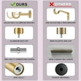 thumbnail image 4 of Heavy Duty Curtain Rods,1 1/4" Large Diameter Premium Nonadjustable Curtain Rod,84in/7ft Custom Window Treatment Rods with Durable Aluminum Brackets and End Caps,Gold Finish, 4 of 15