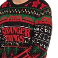 thumbnail image 4 of Stranger Things Ugly Christmas Sweater Men's The Upside Down Holiday Lights Knit Pullover, 4 of 6