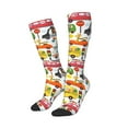 thumbnail image 2 of Balery Transports with Animals Printed Novelty Socks Men's Women's Crew Socks Sports Socks Knee High Socks Cotton Socks Quirky and Cool Socks, 2 of 9