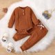thumbnail image 4 of Conjunto De Canastilla Para Bebé, Mono Para Niñas Y Niños, Mono De Manga Larga De Color Sólido Para Otoño Y Primavera, Traje De Escalada, Chaqueta De Pedo, Pantalones Odeerbi LM103-2652, 4 of 7