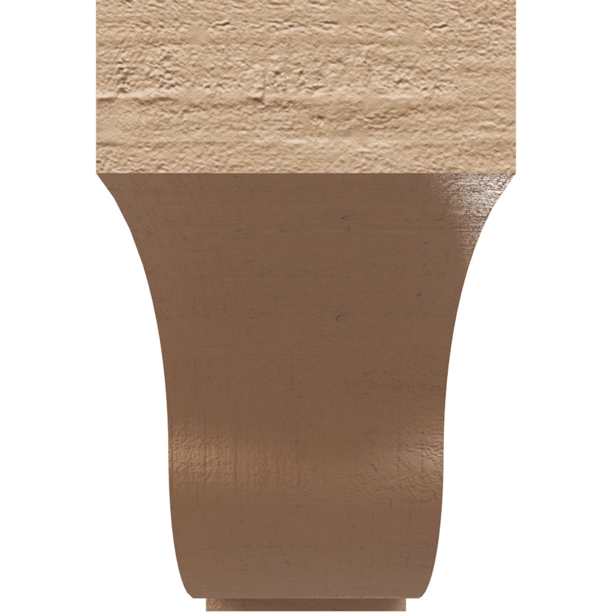 4"W x 24"D x 8"H Thin Van Buren Rough Cedar Woodgrain TimberThane Corbel, Primed Tan