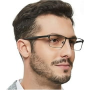 OCCI CHIARI Men's Metal Eyeglasses Optical Frame Clear Lense Light Spring Hinge