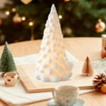 thumbnail image 4 of Ceramic Christmas Tree Decoration, White Light Up Porcelain Christmas Trees, Tabletop Trees Figurines for Modern Home Holiday Decoration (15.8Cm), 4 of 6
