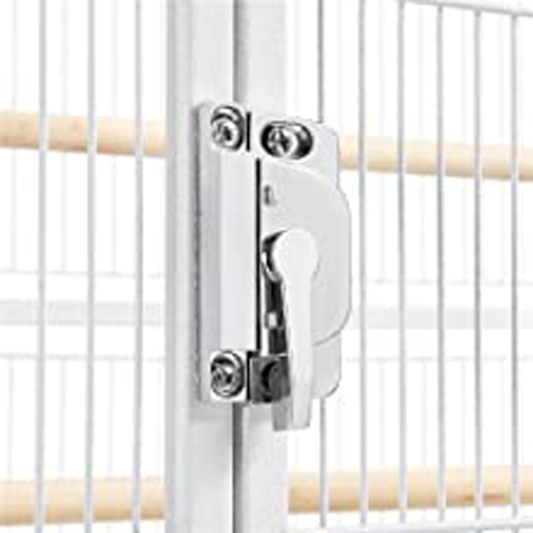Extra Large 32" x 23" x 69"H Elegant Sturdy Wrought Iron Double Ladders Play Perch Stand Top Bird Parrot Rolling Cage Stainless Feed Cups Natural Wooden Stand Perch Seed Guard Lockable Wheels