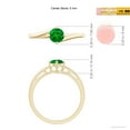 thumbnail image 4 of Angara Natural 0.45 Ct. Emerald Solitaire Ring in 14K Yellow Gold for Women (Ring Size: 3.5), 4 of 9