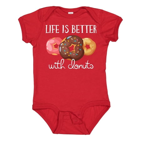 

Inktastic Life is Better with Donuts Gift Baby Boy or Baby Girl Bodysuit