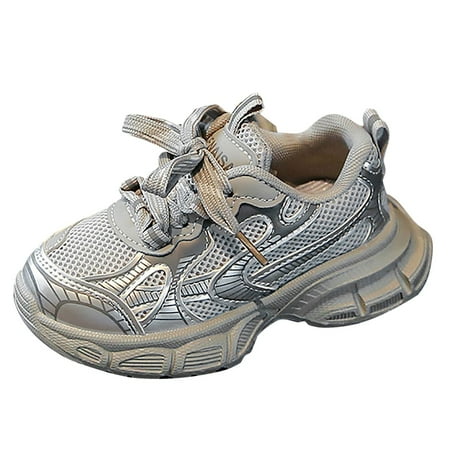 

Vedolay Kids Shoes Running Shoes Girls Boys Sole Toddler Sneaker (Silver 9)