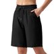 thumbnail image 1 of Pantalones Elásticos de la Cintura para las Mujeres de la Moda de Verano Sólido Medio Pantalones Cortos, Poliéster Casual, 1 of 4