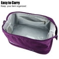 thumbnail image 6 of Makeup Bag Cosmetic Travel Bag Waterproof Toiletry Bag for Women Nylon Purple 27.5x19x15cm, 6 of 6