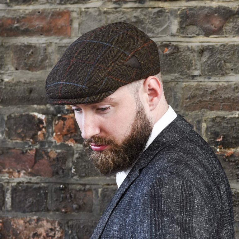 Newsboy Cap for Men Mens Flat Cap Ivy Hat Wool Blend Mens 