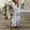 012 White, variant on Women's Summer Boho Maxi Dresses V Neck Short Sleeve Loose Fit Dress Slit Beach Vacation Dresses
