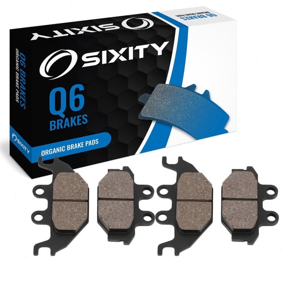 Sixity Q6 Front Organic Brake Pads compatible with KYMCO Mongoose 300 2006-2014 Complete Set