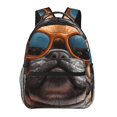 thumbnail image 1 of Fotbe French Bulldog In Sunglasses Mochila Casual con Estampado para Escuela, Viajes y Actividades al Aire Libre - Duradera, Ligera y Cómoda, 1 of 5