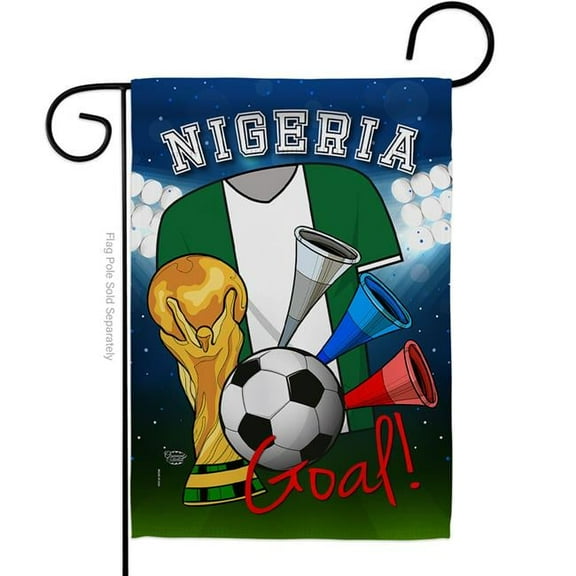 Ornament Collection G192103-BO World Cup Nigeria Soccer Sports 13 x 18.5 in. Double-Sided Decorative Vertical Garden Flags for House Decoration Banner Yard Gift