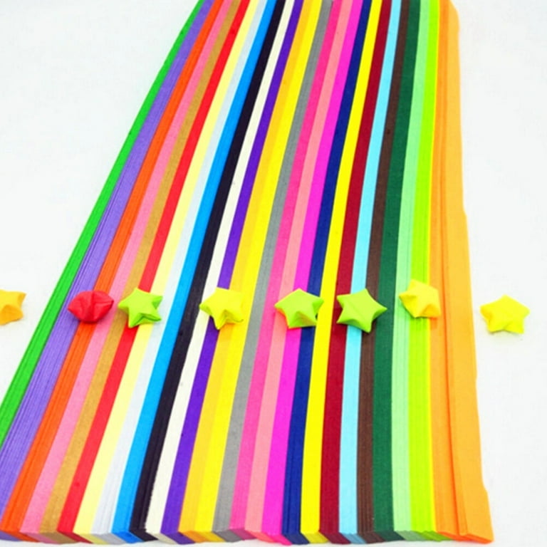 4050pcs Solid Color Origami Star Folding Paper Strips Pentagram Paper for DIY Craft(27 Colors), Size: 24x17x3.5CM