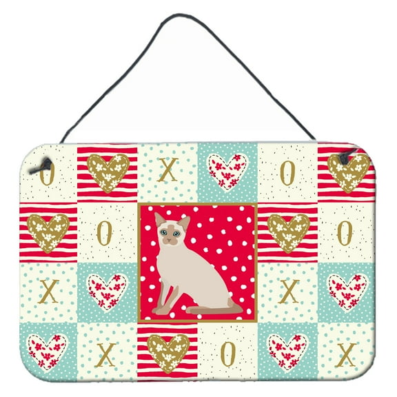 Carolines Treasures CK5799DS812 Tonkinese Cat Love Wall or Door Hanging Prints 8x12 multicolor