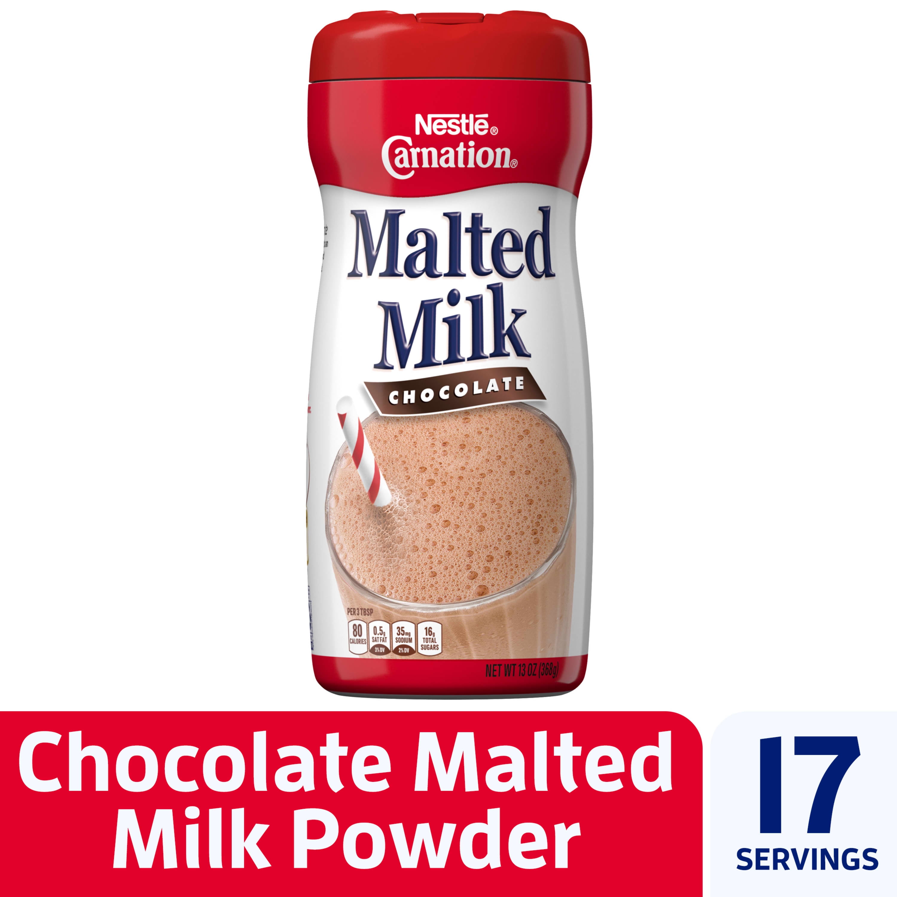 Nestle Carnation Chocolate Malted Milk Powder Mix 13 Oz Can