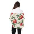 thumbnail image 4 of FORMRS Womens Scarf Winter Soft Long Big Warm Shawls Wrap Tassel Scarves, Apples Flower Pattern, 4 of 9