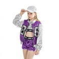 thumbnail image 3 of LOLANTA Girls Sequin Dance Suit 4PCs Sparkle Hip Hop Jazz Dance Dresses Modern Dancing Outfits 4-16, 3 of 6