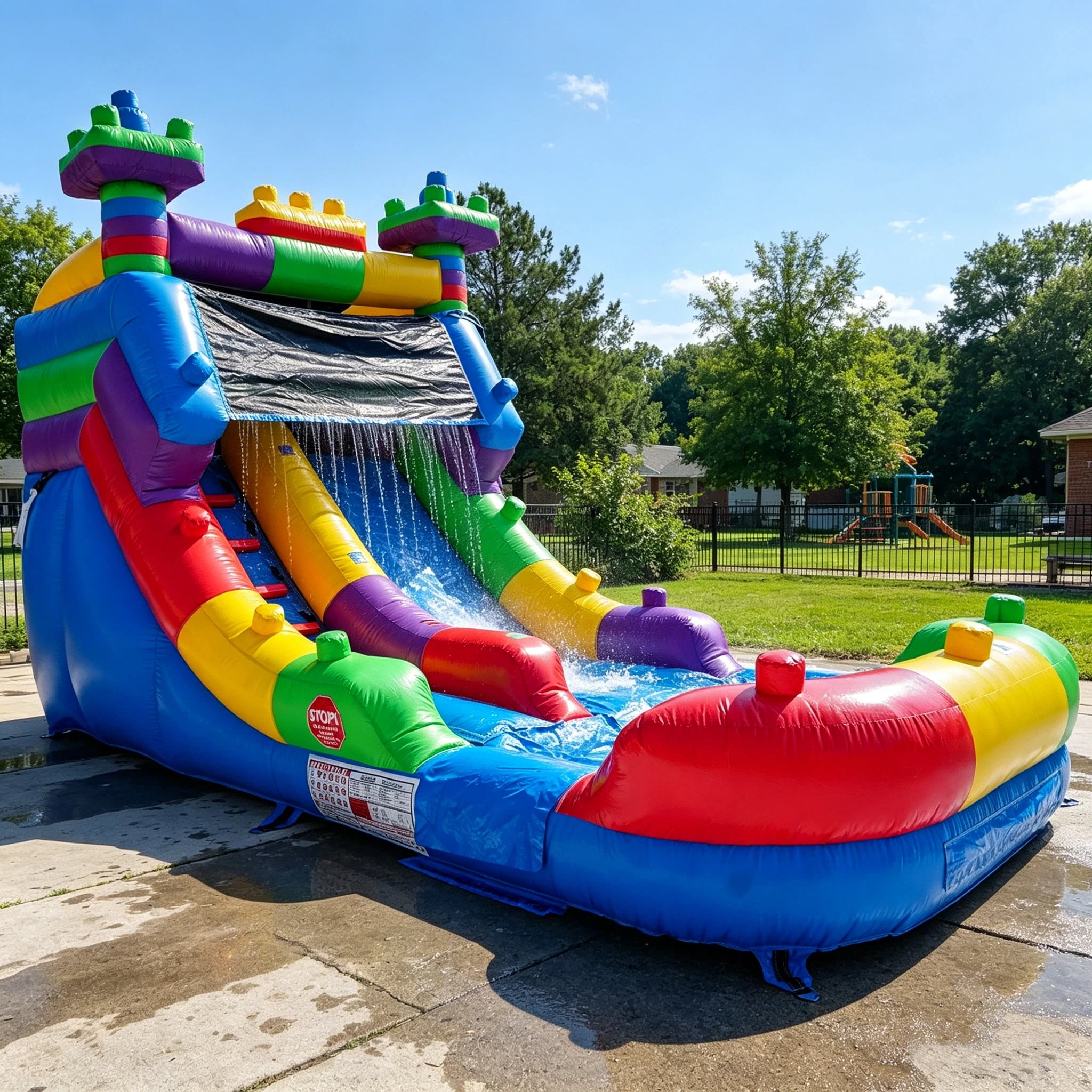 Hapcap Semi Commercial Inflatable Water slide Bounce House for Big Kids or Adults, Wet or Dry Outdoor Use