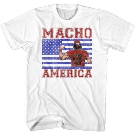 Macho Man Men's  Macho America T-shirt White