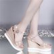 thumbnail image 1 of Zapatos de mujer de verano Boca de pescado Tacón de cuña medio Sandalias de mujer con hebilla de metal Wmkox8yii  nm9531, 1 of 5