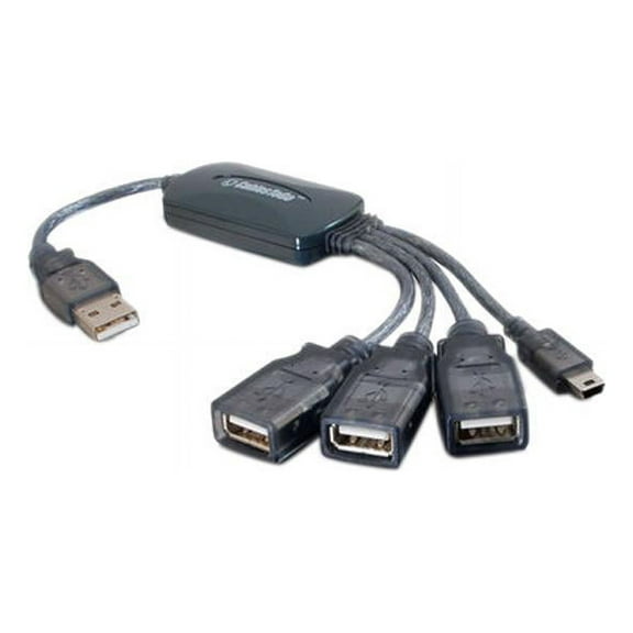 4PORT USB HUB/CABLE 1-USBAM 3-USBAF 1-MINI-B (4-PIN)
