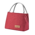 thumbnail image 2 of Bolsa térmica para lonchera, bolsa bento para comida, bolso portátil a prueba de fugas, aislante Rojo, 2 of 9