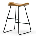 thumbnail image 3 of Glamour Home Atia 25" Fabric Counter Stool with Low Back Seat - Beige (Set of 2), 3 of 6