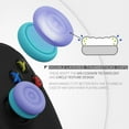 thumbnail image 3 of PlayVital Thumbs Cushion Caps Thumb Grips for ps5, for ps4, Thumbstick Grip Cover for Xbox Series X/S,for Xbox One, Elite Series 2, for Switch Pro Controller - Light Purple & Aqua Blue, 3 of 7
