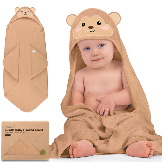 Toalla para Bebé con Capucha KeaBabies 89x89cm de Bambú Suave