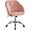 Pink, variant on ZALIX Pink Office Chair Small Cute Vanity Chair with Back Wheels Velvet Swivel Rolling Desk Computer Armchair for Bedroom Living Room