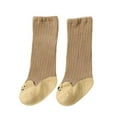 thumbnail image 2 of Toddlers Kids Slipper Socks Cotton-Blend Thigh-High Stockings 0-3 Years Newborns Kids Solid Non-Slip Over the Knee Long Grip Sock, 2 of 4