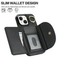 thumbnail image 5 of Wallet Case Compatible with iPhone 14 Case with Card Holder - Credit Card Slot,RFID Blocking,360°Rotating Ring Kickstand and PU Leather Wallet Cover for Women iPhone 14, Black, 5 of 9