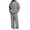 Gray, variant on Mens Plus Size Waffle Sweatsuits Set Fashion Streetwear Quarter Zip Drawstring Hoodies and Wide Leg Pants Matching Sets Breathable Soft Tracksuit Sets