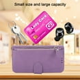 thumbnail image 5 of SaniMore for iPhone 14 Pro 6.1" Magnetic Flip Wallet Case with Card Slot & Kickstand, Premium PU Leather Case with Wrist Strap Shockproof Protective Case for Women Men, Purple, 5 of 8