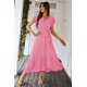 thumbnail image 2 of Vestido PRETTYGARDEN Floral Cruzado con Volantes y Escote en V Maxi Talla Grande, 2 of 7