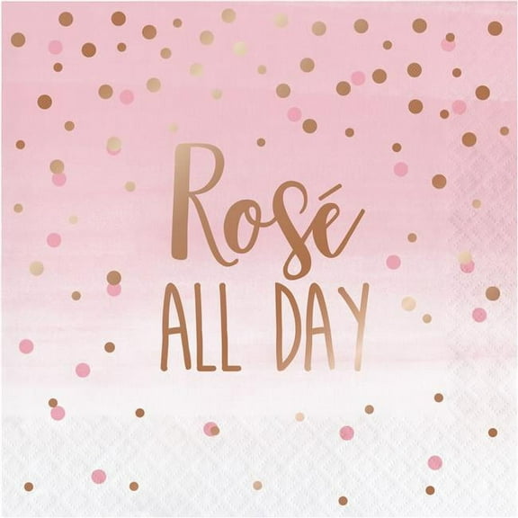 Creative Converting Rosé All Day Napkins, 16 ct