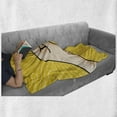 thumbnail image 6 of Fruit Soft Flannel Fleece Throw Blanket, Retro Pop Art Hand Holding a Couple of Cherries Sketch Design on Yellow Background, Cozy Plush for Indoor and Outdoor Use, 50" x 70", Multicolor, by Ambesonne, 6 of 6